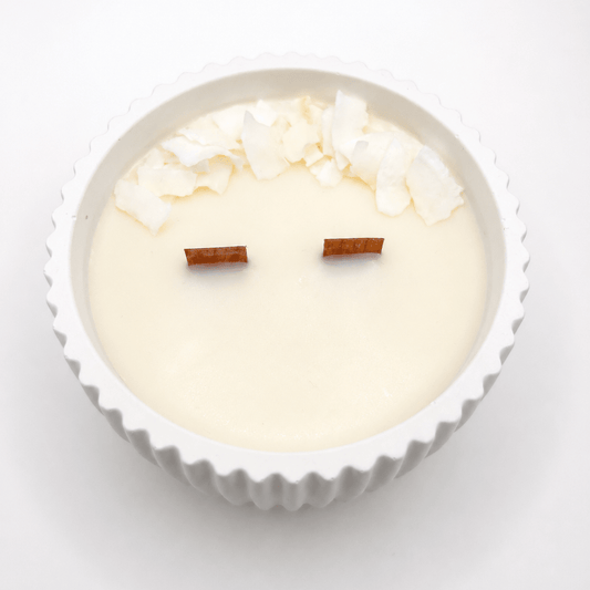 Vela aromática Coco y Vainilla Blanca en cera de soja