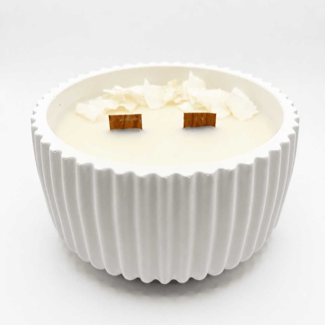 Vela aromática Coco y Vainilla Blanca en cera de soja