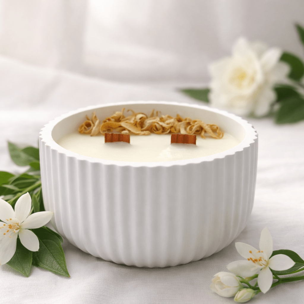 Vela aromática de soja - Gardenía y Flor de Azahar