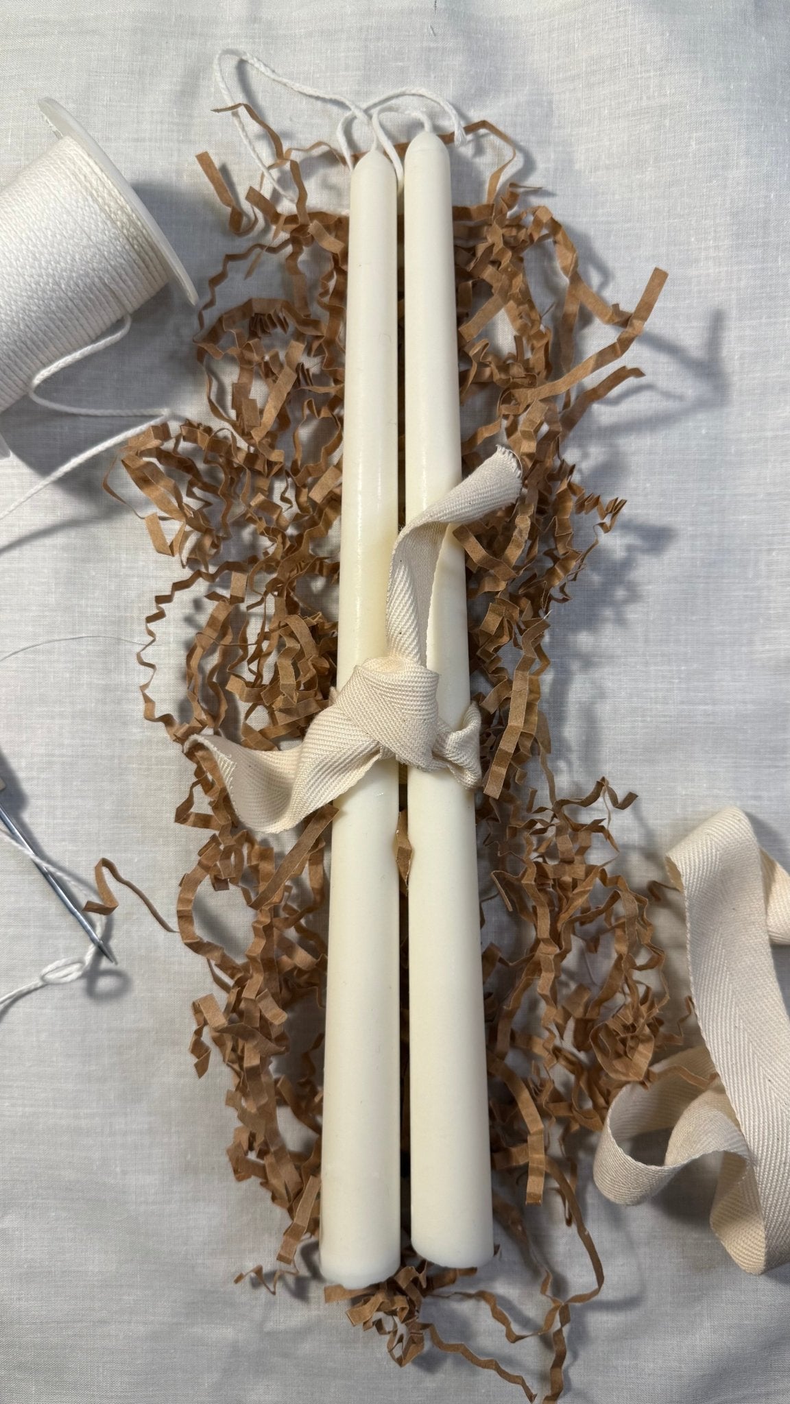 Detalle velas altas 100% cera de soja