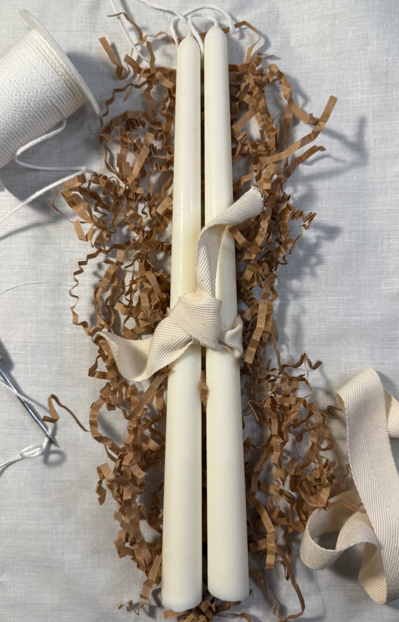 Set 2 velas altas decorativas 100% soja artesanales