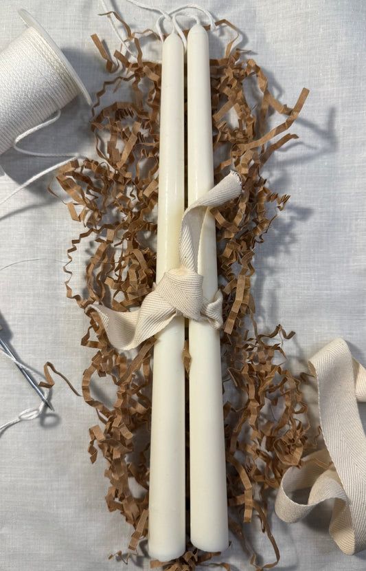 Set 2 velas altas decorativas 100% soja artesanales