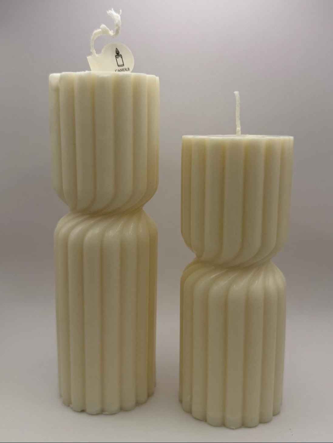 Set 2 Velas Onduladas vela de soja