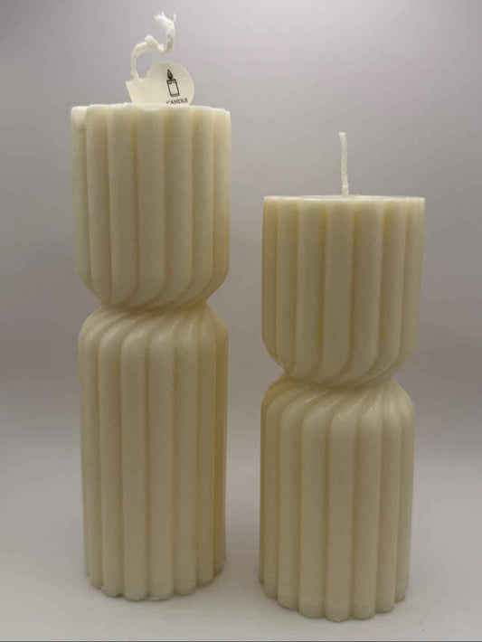 Set 2 Velas Onduladas vela de soja