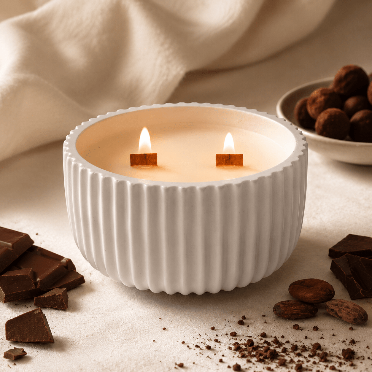 Vela aromática Bombón de Chocolate en cera de soja