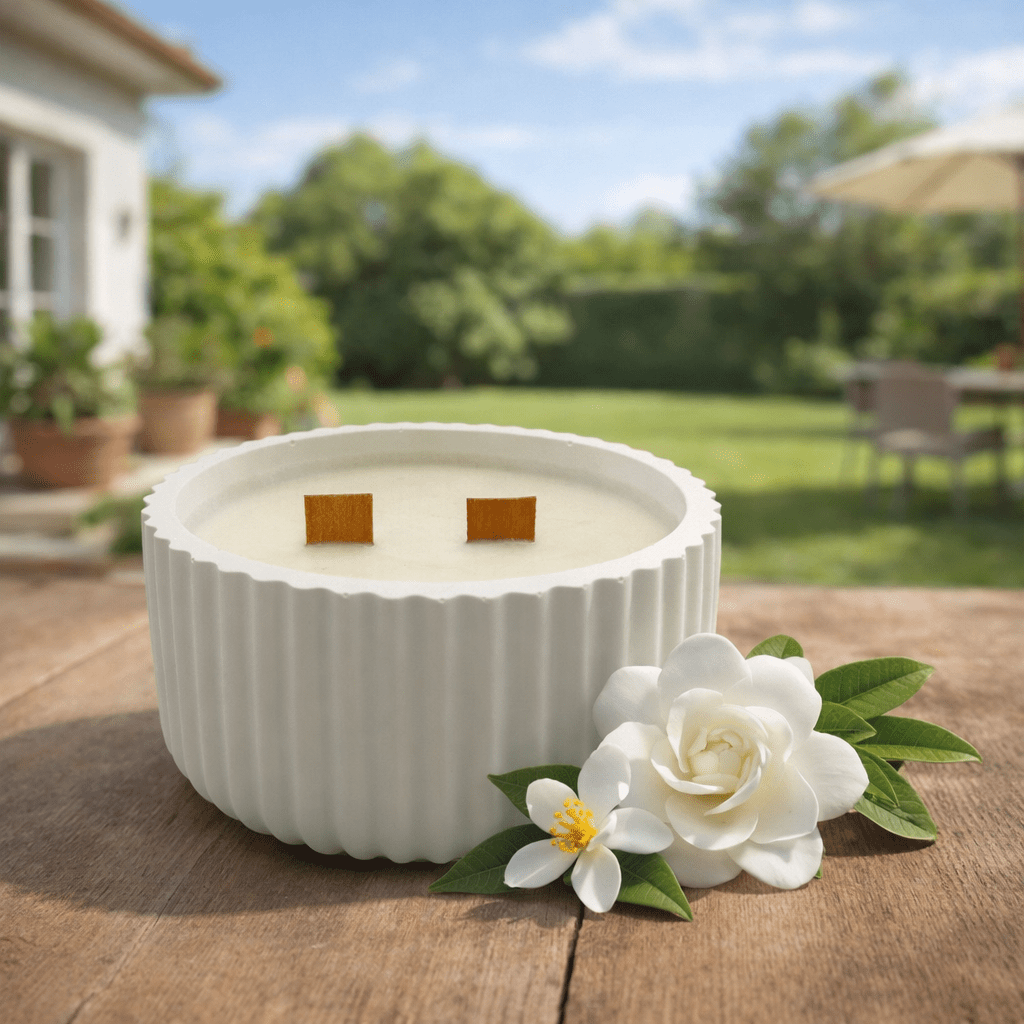 Vela aromática Gardenía y Flor de Azahar 100% soja vegana artesanal