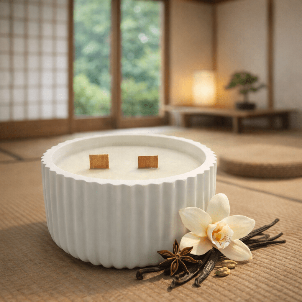 Vela aromática Vainilla oriental 100% soja vegana artesanal