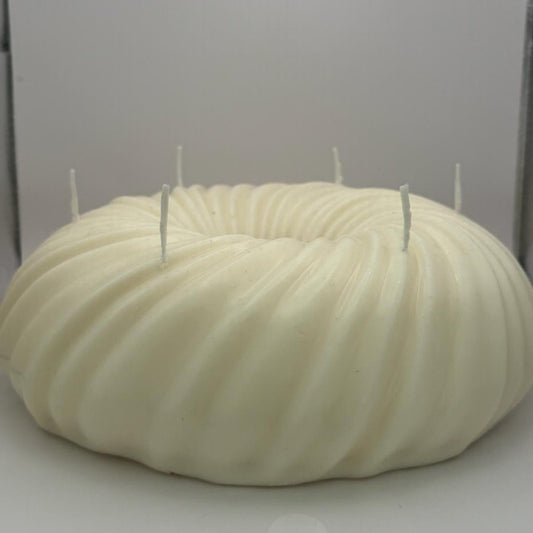 Vela de soja diseño roscón vegana natural