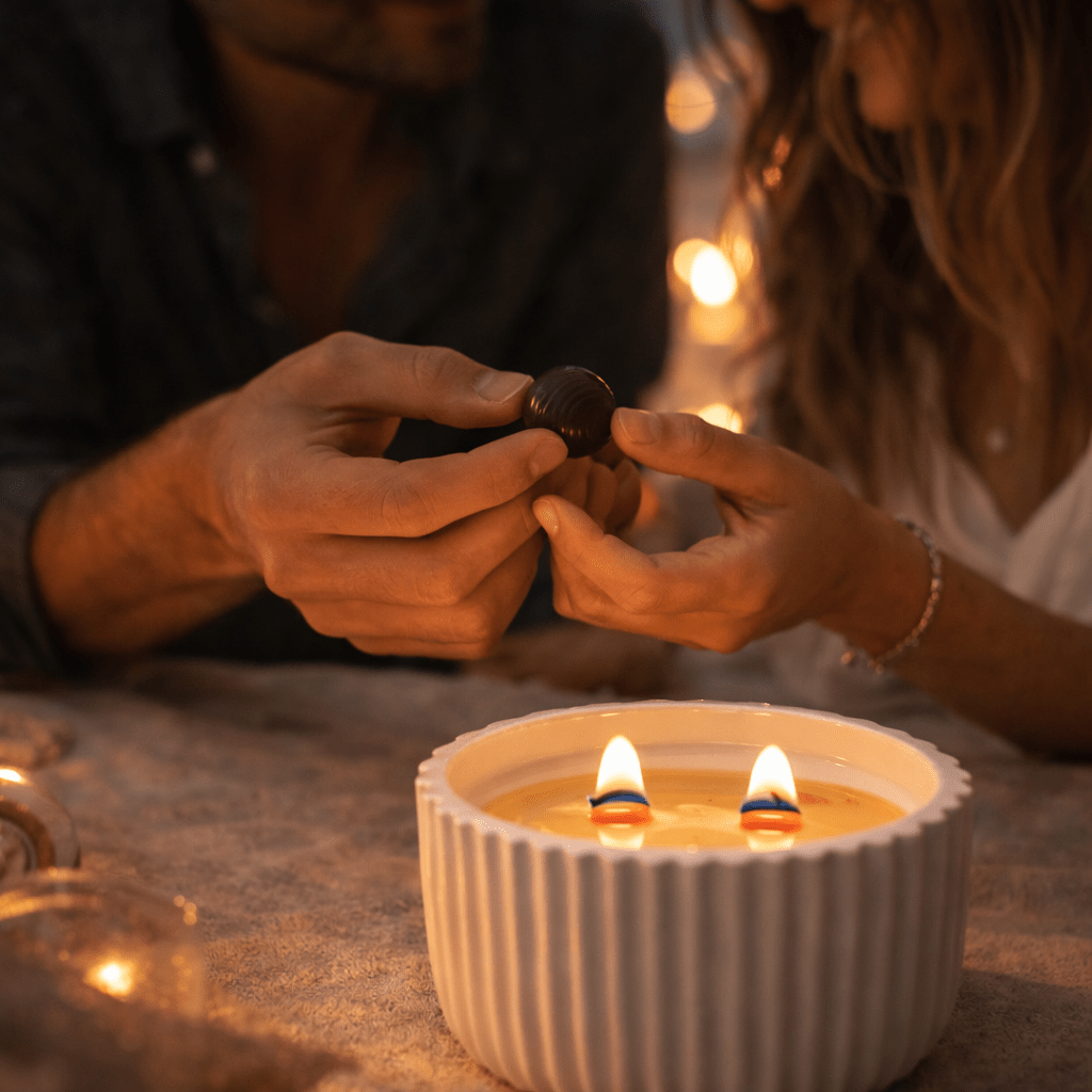 Vela aromática Bombón de Chocolate en cera de soja