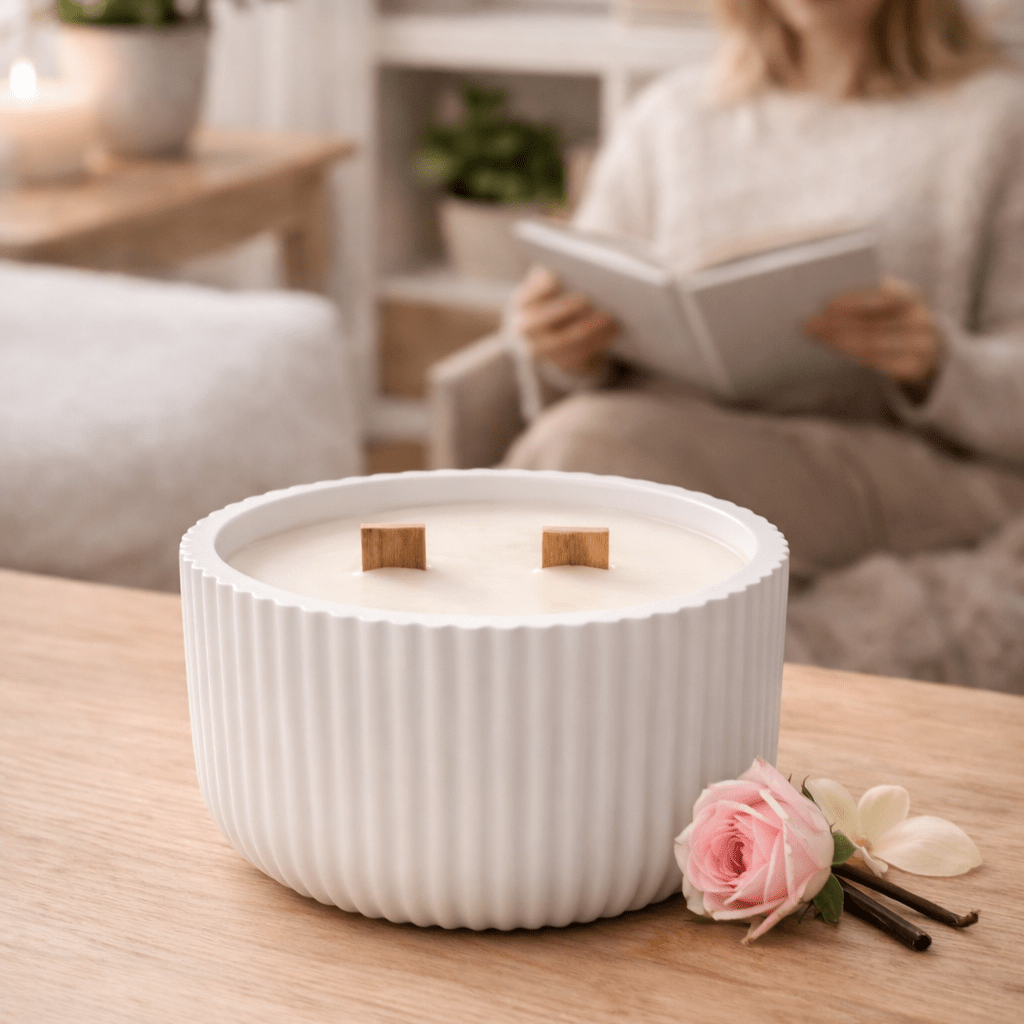 Vela aromática Rosa Búlgara y Vainilla en cera de soja