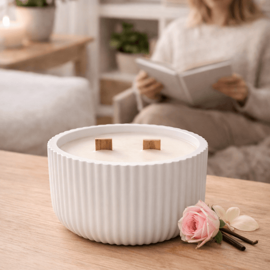 Vela aromática Rosa Búlgara y Vainilla en cera de soja