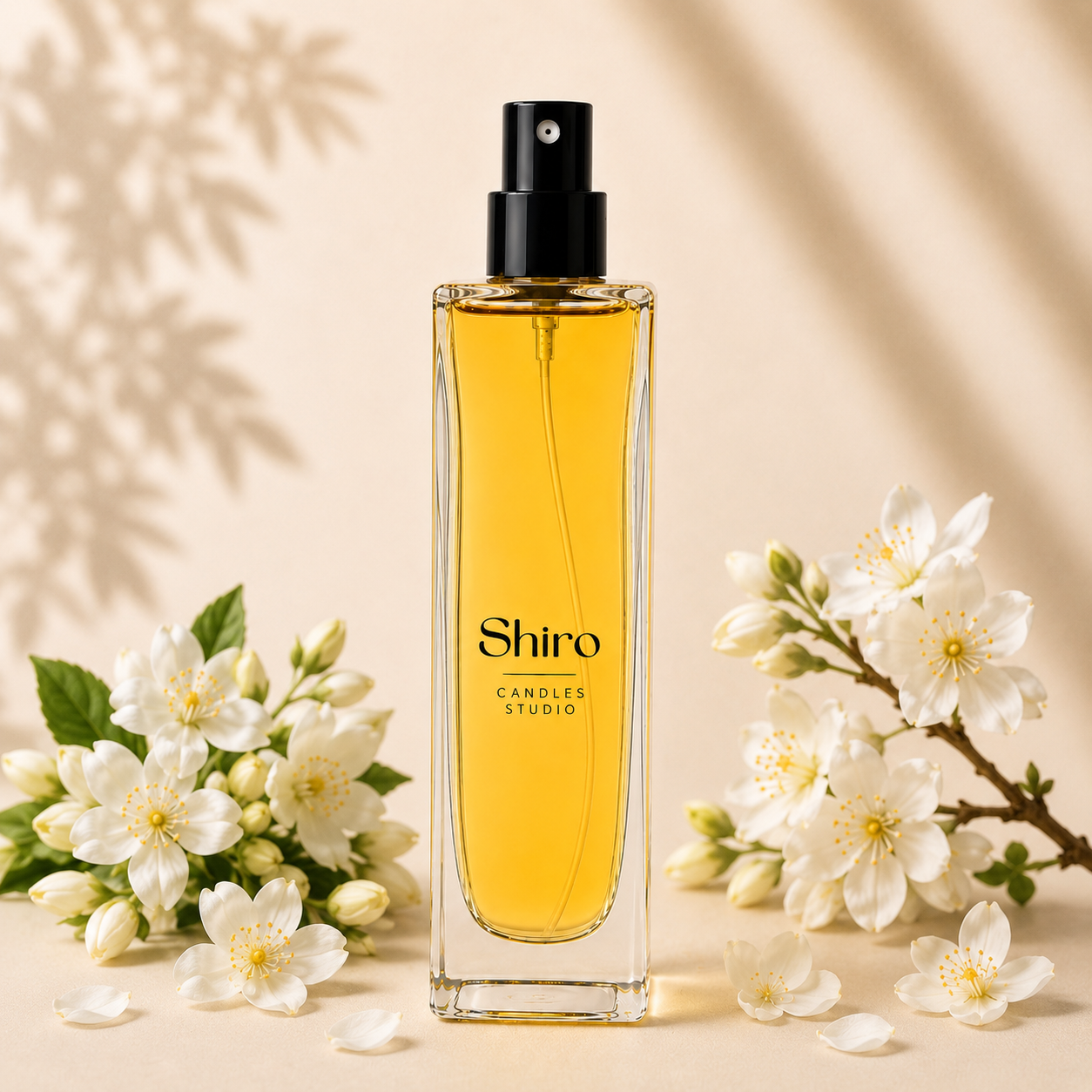 Perfume para el hogar Flores Blancas Japonesas de Shiro Candles Studio, spray ambientador premium con delicada fragancia floral para perfumar el hogar con un aroma elegante y duradero