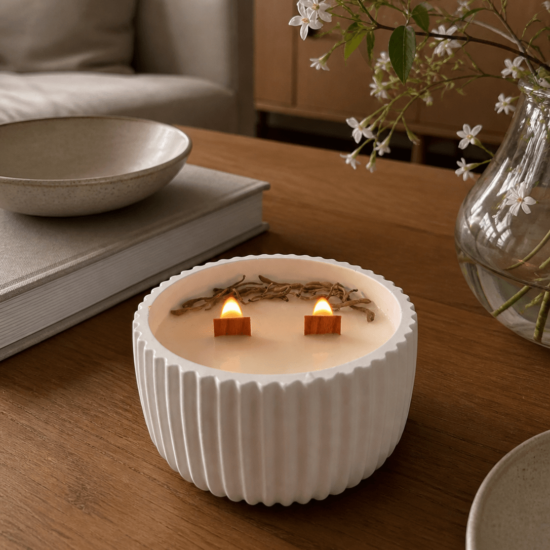 Vela aromática Flores Blancas Japonesas en cera de soja