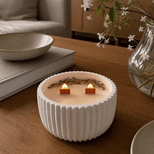 Vela aromática Flores Blancas Japonesas en cera de soja