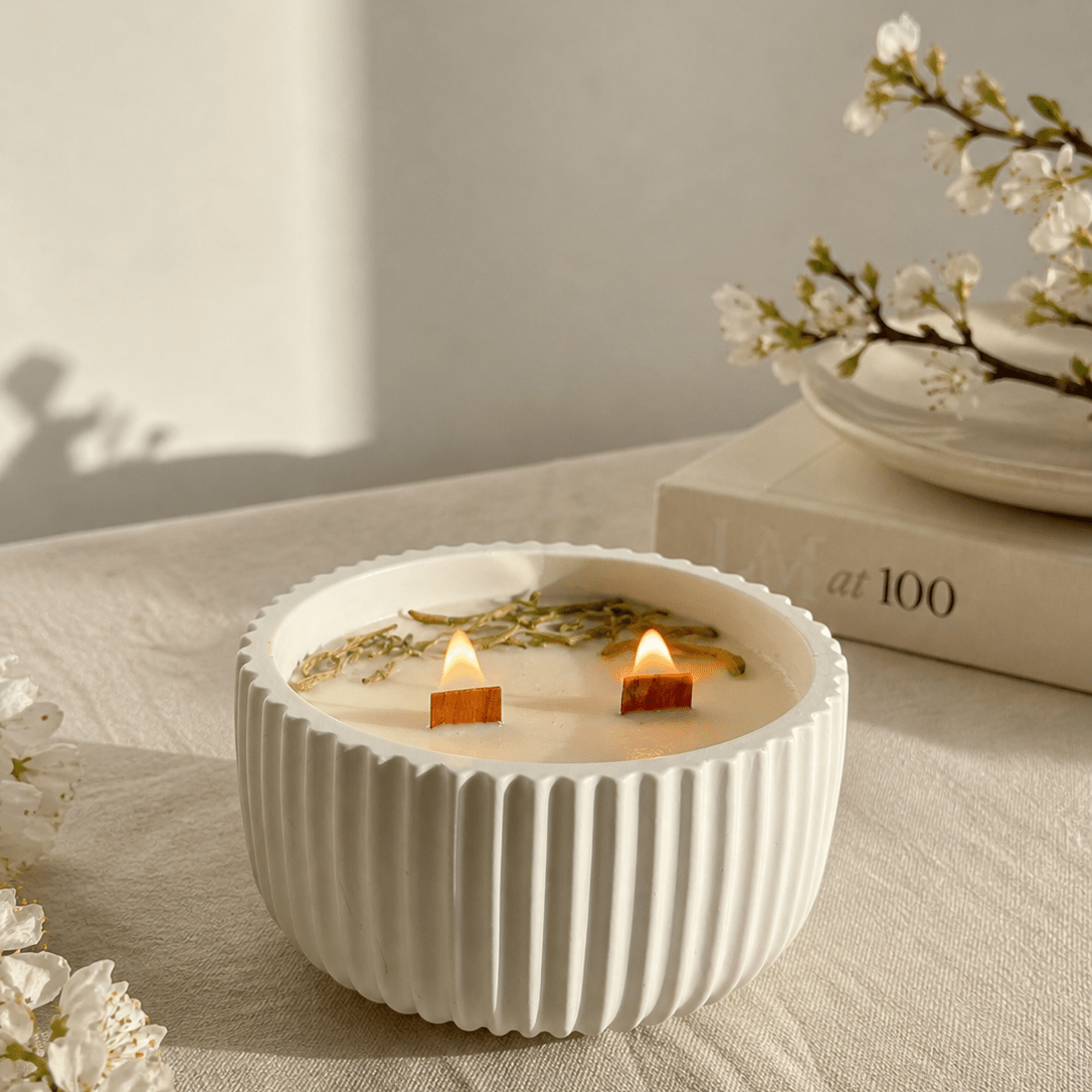 Vela aromática Flores Blancas Japonesas en cera de soja