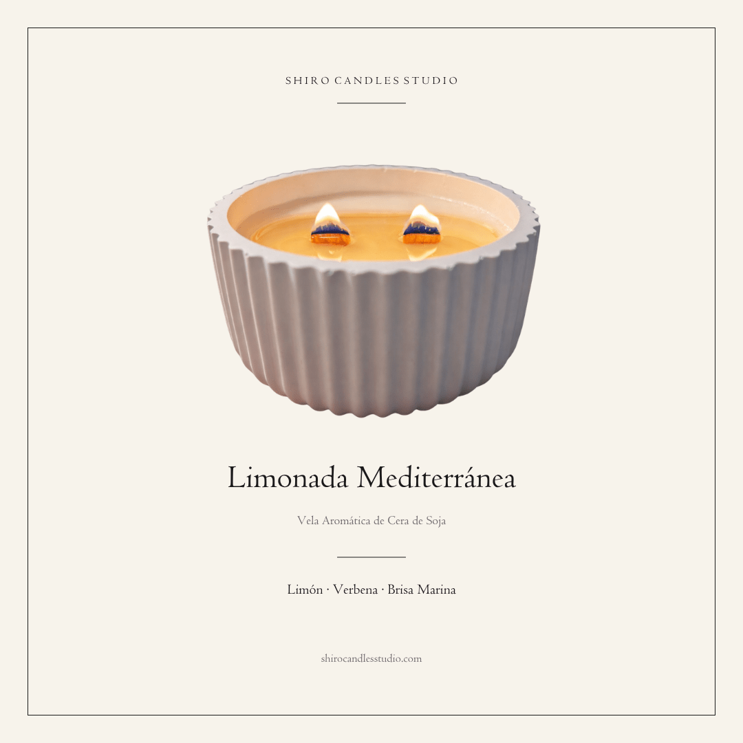 Vela aromática Limonada Mediterránea en cera de soja