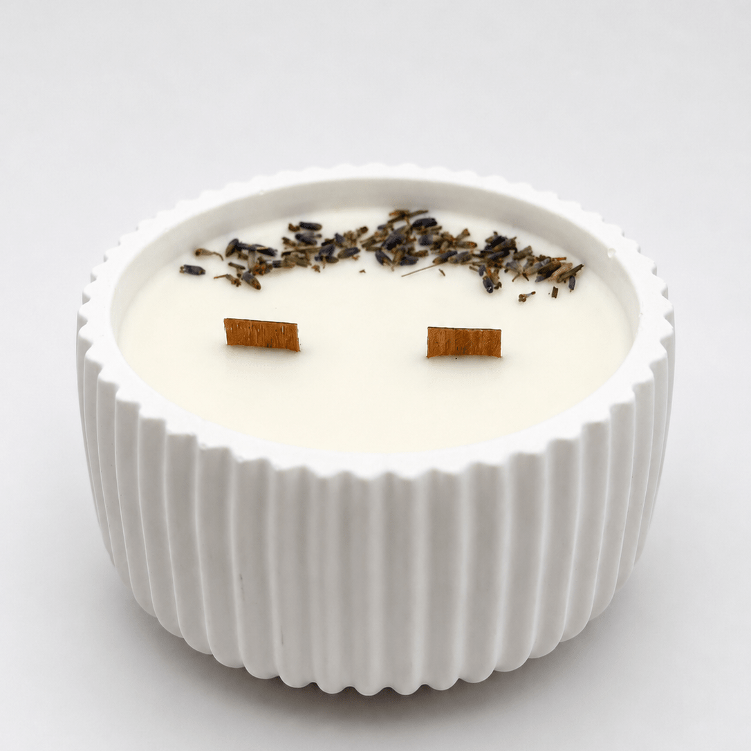Vela aromática Lavanda y Ámbar en cera de soja