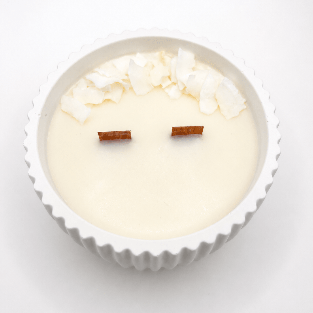 Vela aromática Coco y Vainilla Blanca en cera de soja